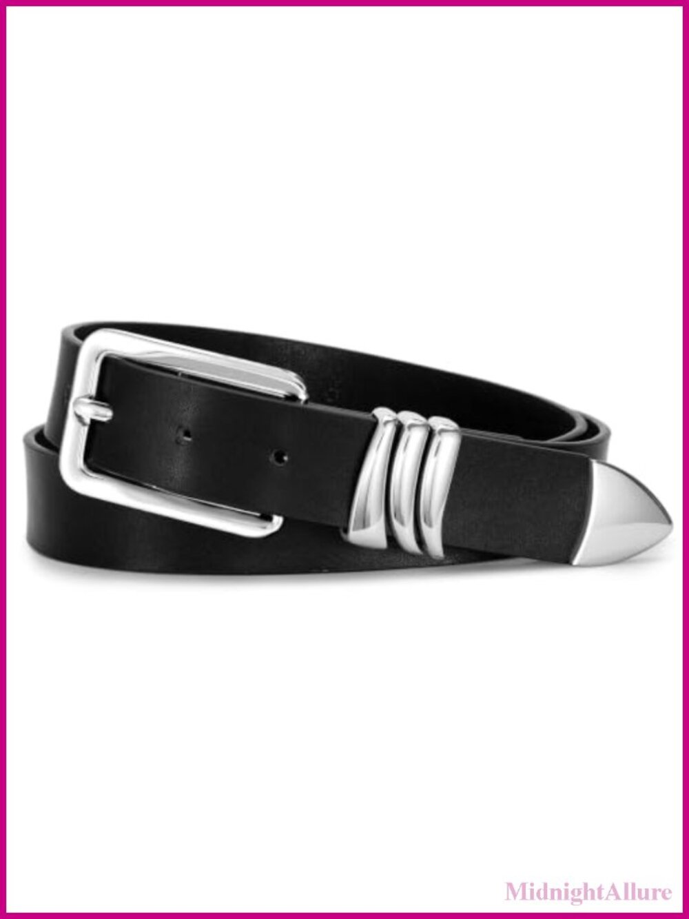 Women's Faux Leather Belt Gold Buckle Adjustable Waist Slim